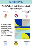 Fertility Phix (30 daily sachets)- best fertility supplement for males, females and IVF - Phytaphix