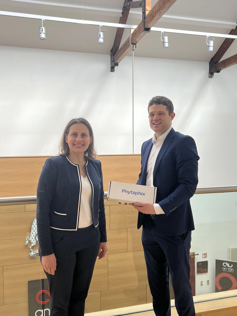 Lithuanian embassy representative, Ieva Butėnaitė Nurminen, meets Phytaphix founder, Dr. Conor Kerley
