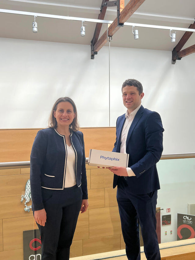 Lithuanian embassy representative, Ieva Butėnaitė Nurminen, meets Phytaphix founder, Dr. Conor Kerley