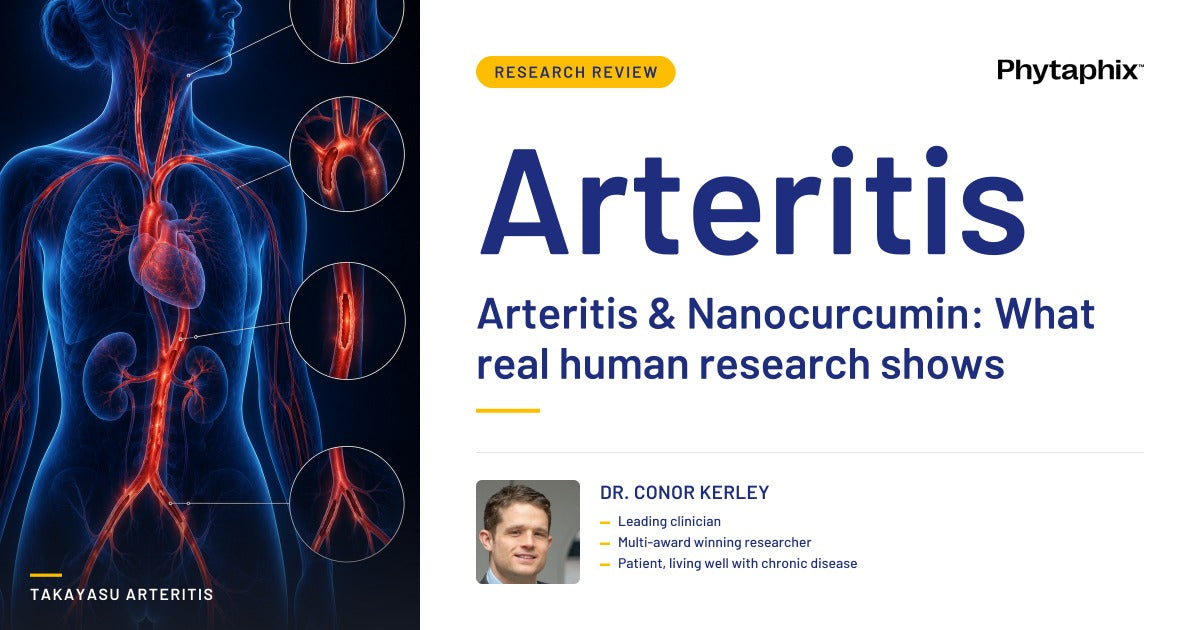 Arteritis & Nanocurcumin: What real human research shows. Dr Conor Kerley, Phytaphix.