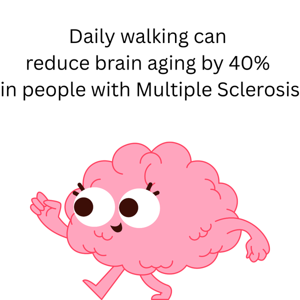 In Multiple Sclerosis, daily walking can reduce brain agining by 40%!
