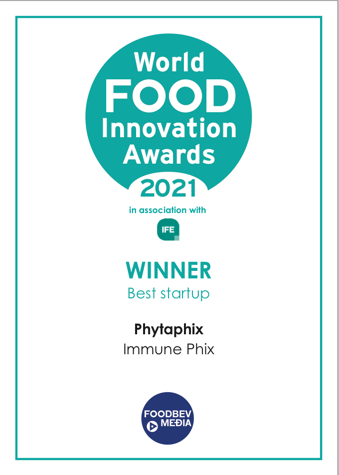 Phytaphix win World Food Innovation Award 2021: 'Best StartUp' category