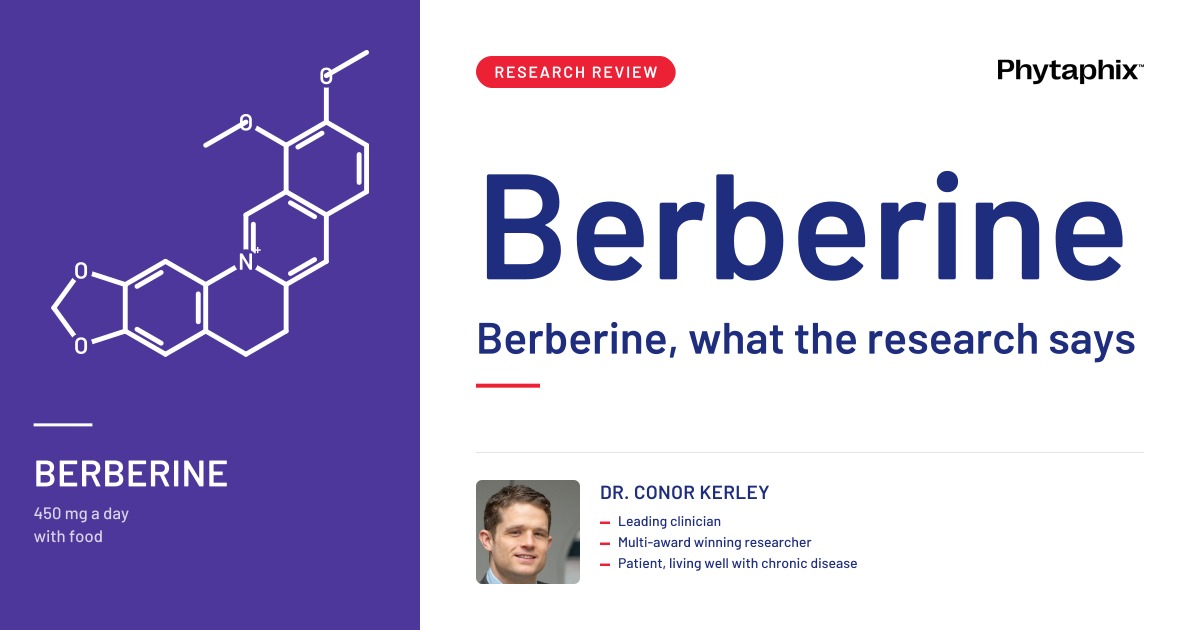 Berberine, what the research says. Dr Conor Kerley, Phytaphix.
