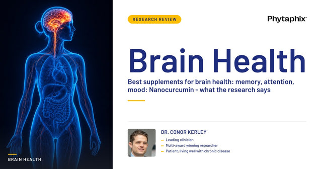 Best supplements for brain health: memory, attention, mood: Nanocurcumin - what the research says. Dr Conor Kerley, Phytaphix.