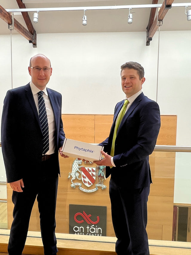 German embassy representative, David Parkmann, meets Phytaphix founder, Dr. Conor Kerley