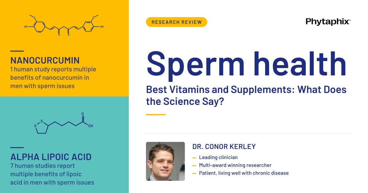 Best Vitamins and Supplements for Sperm Health and Male Fertility: What Does the Science Say?. Dr Conor Kerley, Phytaphix.