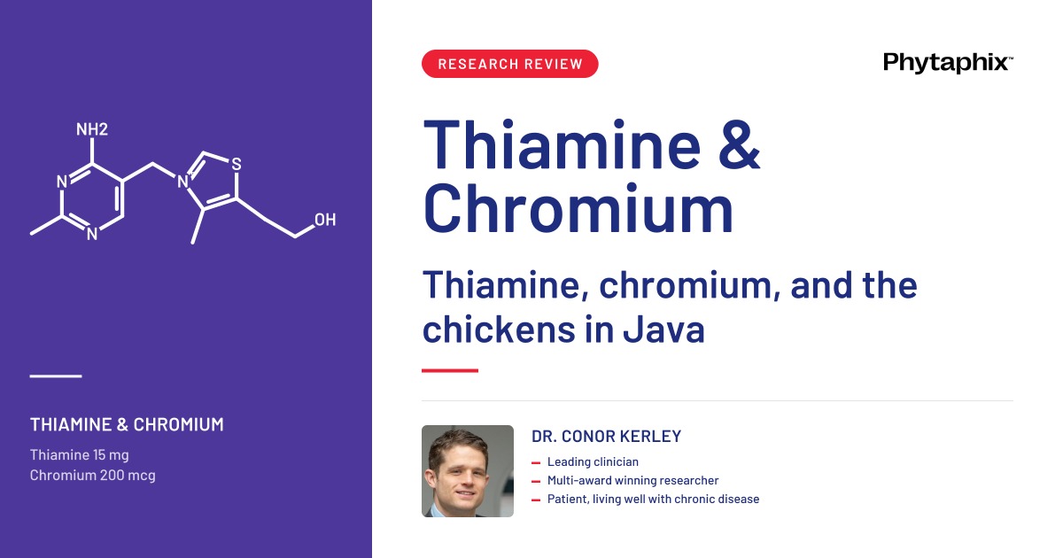 Thiamine, chromium, and the chickens in Java. Dr Conor Kerley, Phytaphix.