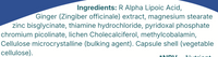 Lipoic Acid Phix (capsules) with ginger extract, B12, D3 + more