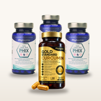 Endo Bundle Gold: a bottle of Gold Standard Curcumin with three bottles of Lipoic Acid Phix