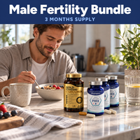 Male Fertility Bundle: taking the daily dose at breakfast