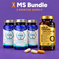 MS Bundle: three bottles of Lipoic Acid Phix and one bottle of Gold Standard Curcumin, a 3 month supply