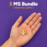 MS Bundle: the daily dose in a hand, two Lipoic Acid Phix capsules and one Gold Standard Curcumin capsule